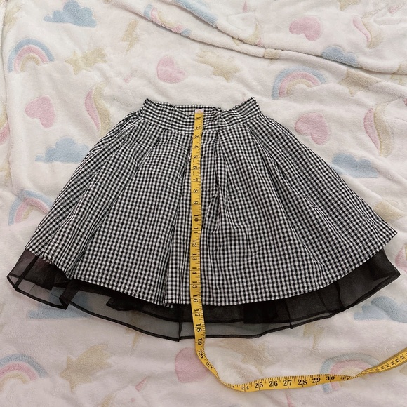 Evelyn | Black gingham skirt - Picture 3 of 4